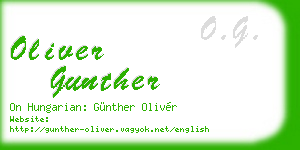 oliver gunther business card
