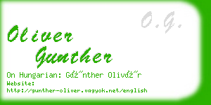 oliver gunther business card